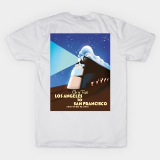 Los Angeles to San Francisco Rail poster T-Shirt